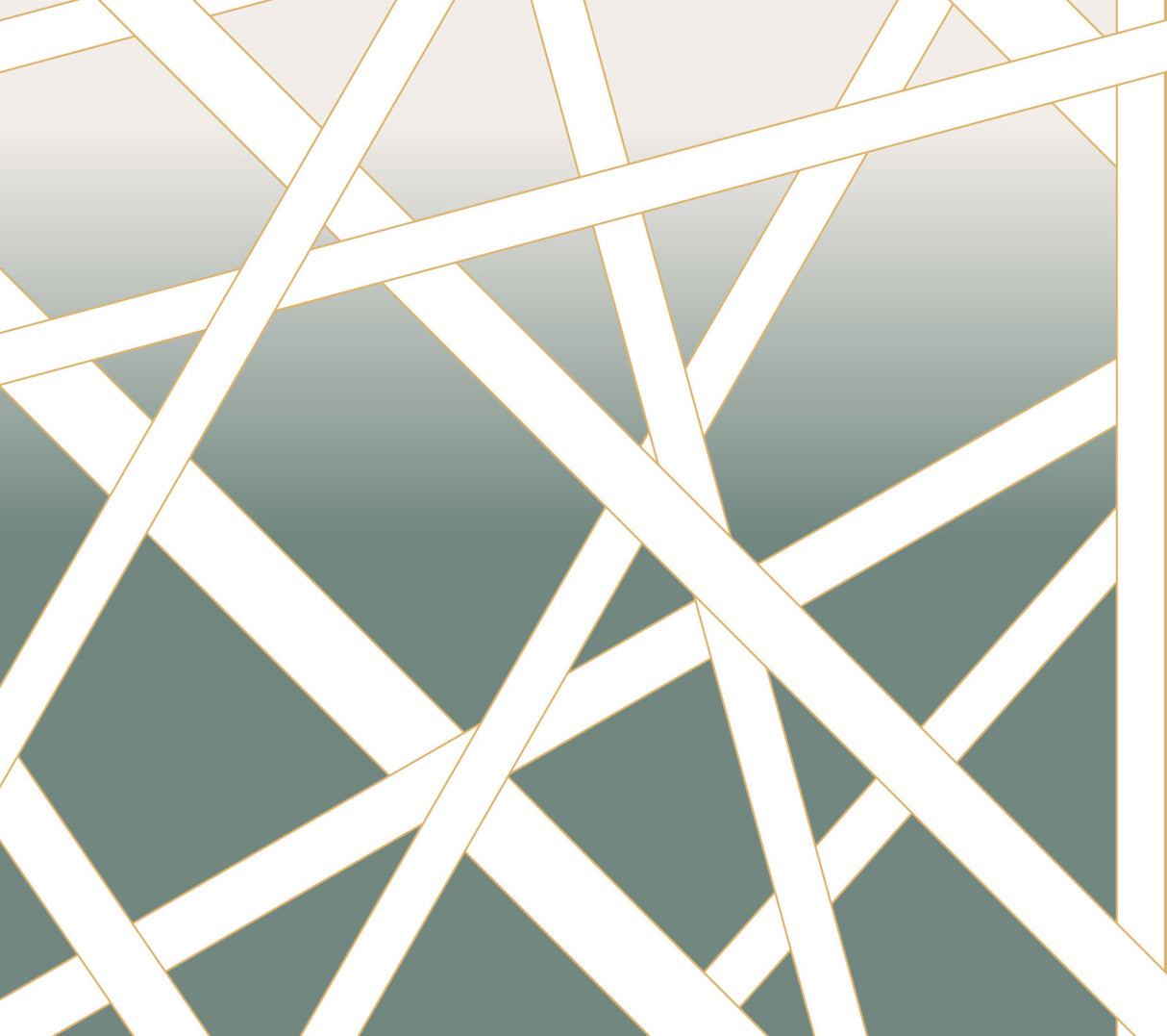 Nastri Shade Green Wall Mural by Missoni
