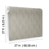 Challenger Mineral by Magnolia Home Geometric Non Woven Backed Vinyl Wallpaper- York Wallcoverings MJ4804N