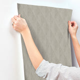 Challenger Mineral by Magnolia Home Geometric Non Woven Backed Vinyl Wallpaper- York Wallcoverings MJ4804N