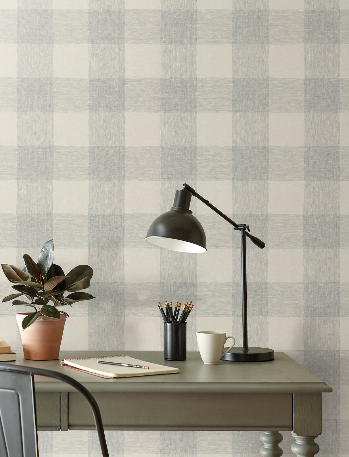 Weft And Weave Eden by Magnolia Home Plaid Wallpaper – York Wallcoverings MJ4837
