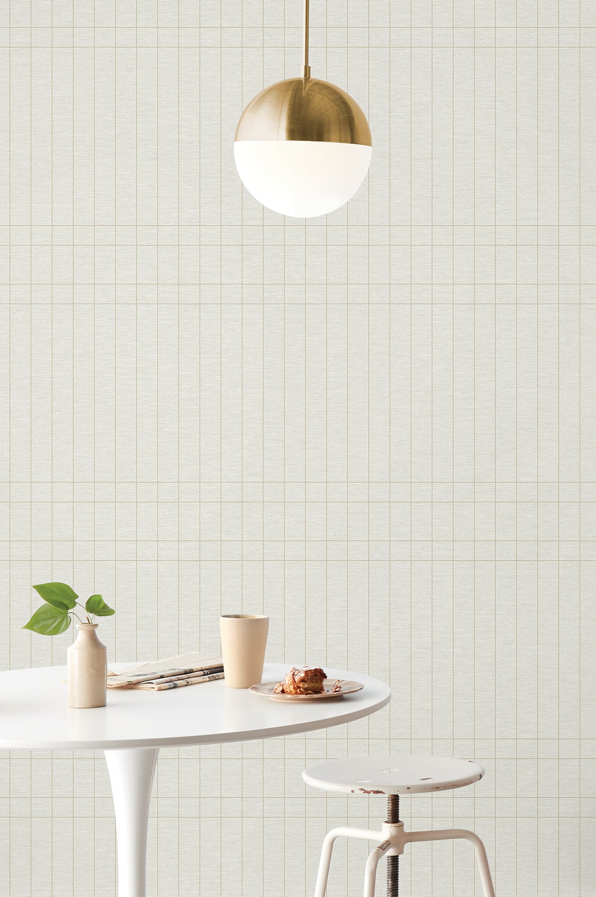 Boulevard Nesting by Magnolia Home Geometric Grid Commercial Vinyl Wallpaper – York Wallcoverings MJ4847