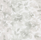 Lakelynn Gravel floral vinyl wallpaper by Magnolia Home, MJ4869, grey watercolor blooms