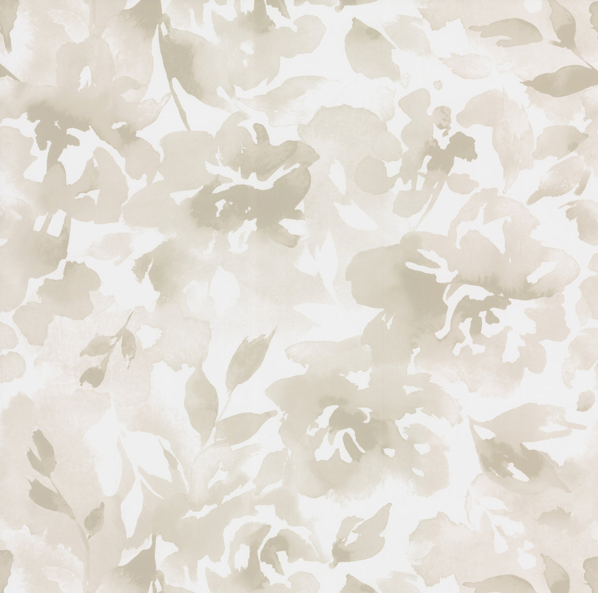 Lakelynn Mineral wallpaper in beige watercolor floral by Magnolia Home