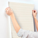In The Details Linen by Magnolia Home Textured Stripe Wallpaper – York Wallcoverings MJ4878N