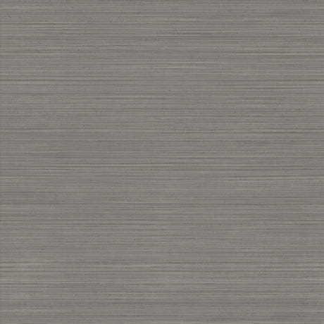 Magnolia Home Loomed Ash faux grasscloth wallpaper roll close-up in grey tones, pattern MJ4886N