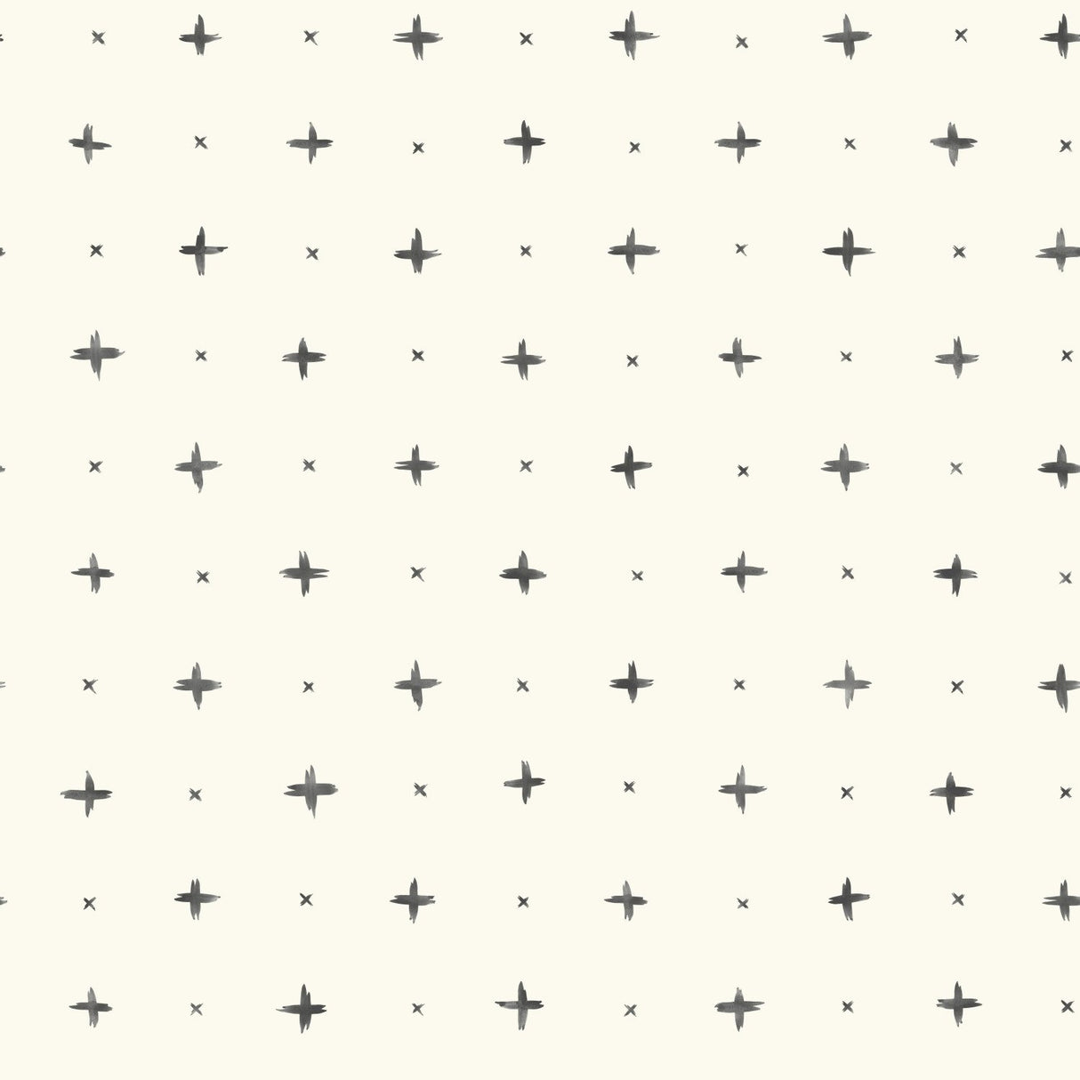 Cross Stitch Black Wallpaper with Hand-Painted Stitch Motif - York MK1100