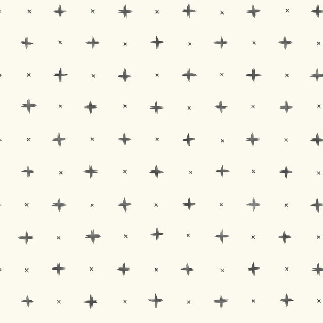 Cross Stitch Black Wallpaper with Hand-Painted Stitch Motif - York MK1100