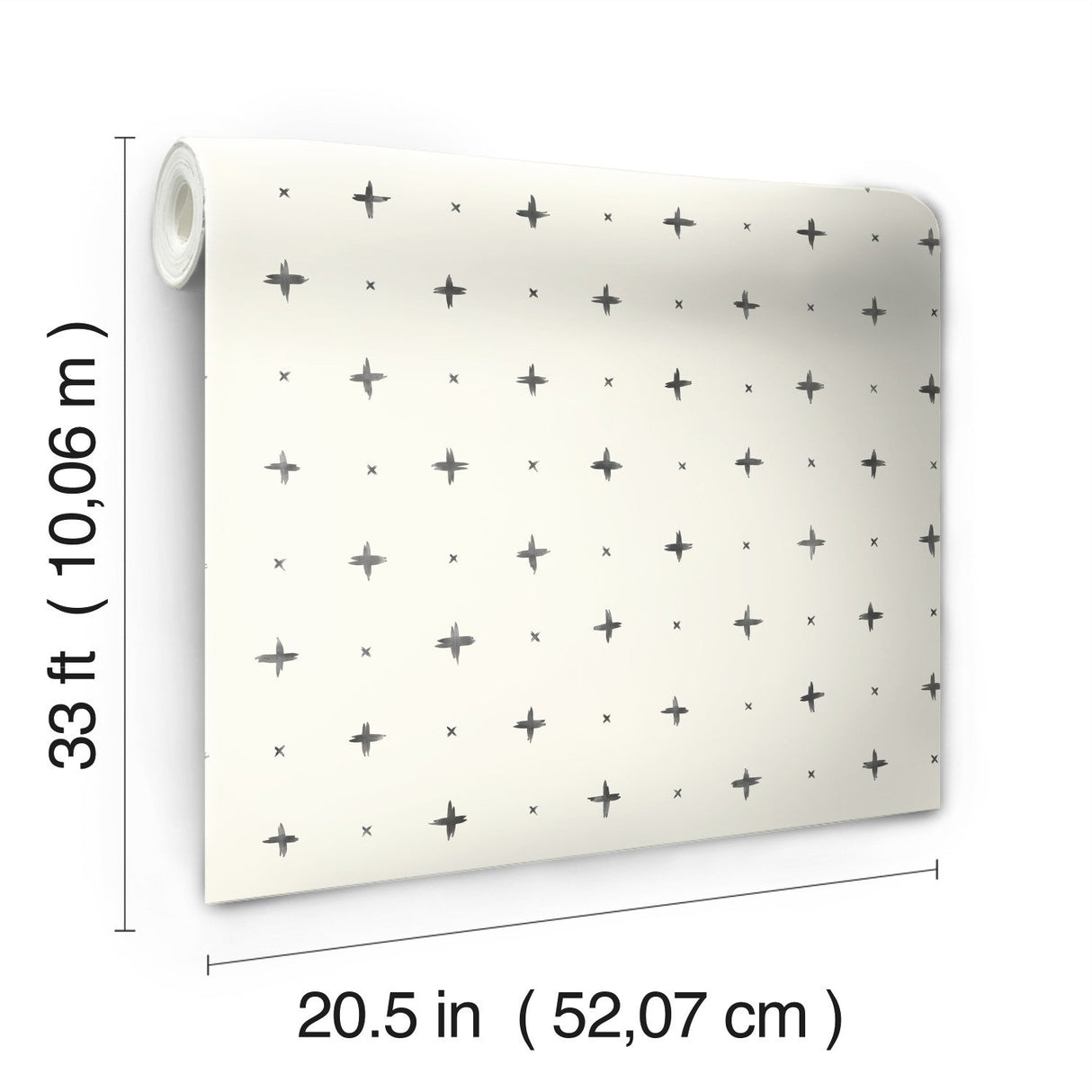 Cross Stitch Black Wallpaper with Hand-Painted Stitch Motif - York MK1100