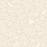 Fox & Hare Pink Wallpaper with Folklore Forest Animal Motif - York MK1110