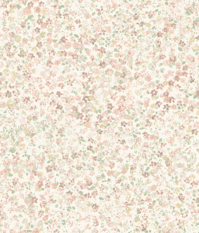 Meadow Pink Watercolor Floral Prepasted Wallpaper - York MK1120