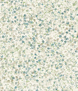 Meadow Green Wallpaper with Painterly Floral Spray - Magnolia Home by Joanna Gaines MK1121