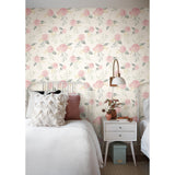 Watercolor Roses Pink Wallpaper with Watercolor Floral Motif - York MK1125