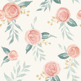 Watercolor Roses Red Wallpaper with Floral Watercolor Rose Pattern - York MK1126
