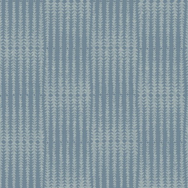 Vantage Point Blue Wallpaper with Bohemian Tribal Geometric Pattern - York MK1133
