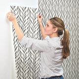 Willow Black Wallpaper with Botanical Willow Leaf Pattern - York MK1136