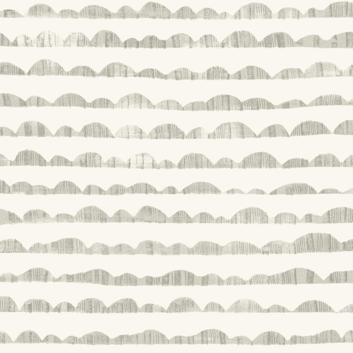 Hill & Horizon Grey Wallpaper with Hand-Painted Scenic Stripe Motif - York MK1140