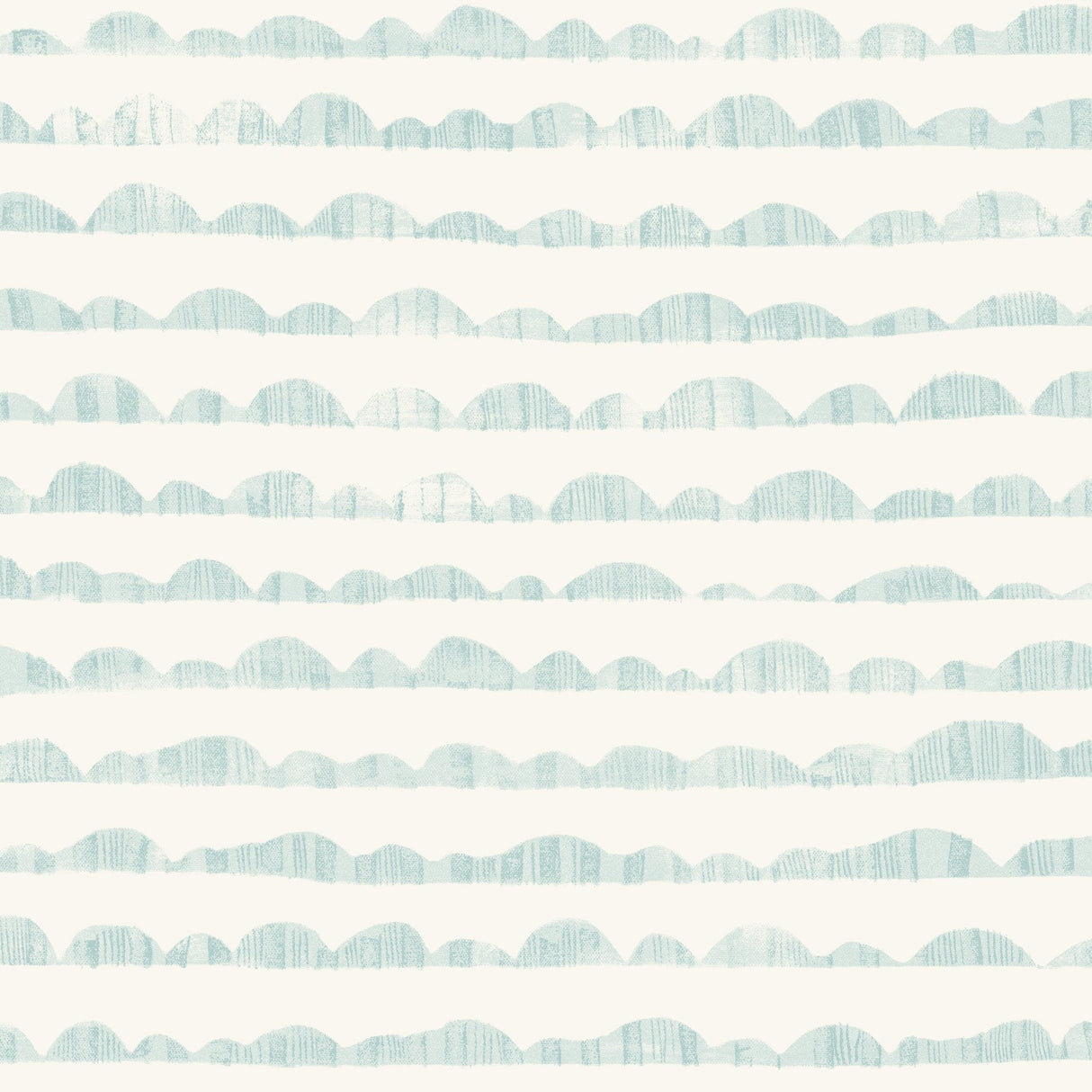 Hill & Horizon Blue Wallpaper with Hand-Painted Horizon Stripe Motif - York MK1141