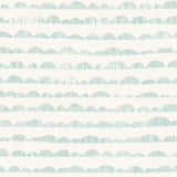Hill & Horizon Blue Wallpaper with Hand-Painted Horizon Stripe Motif - York MK1141