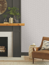 Pick-Up Sticks Black Wallpaper with Herringbone Stripe Pattern - York MK1170