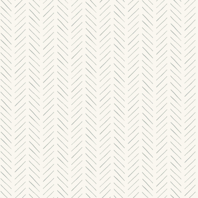 Pick-Up Sticks Blue Wallpaper with Herringbone Stripe Pattern - York MK1171