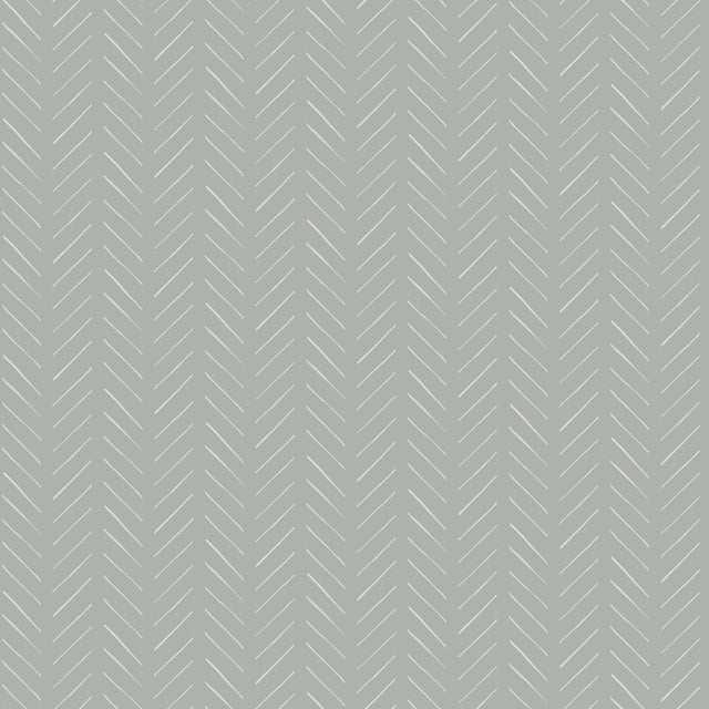 Pick-Up Sticks White Wallpaper with Herringbone Stripe Motif - York MK1172