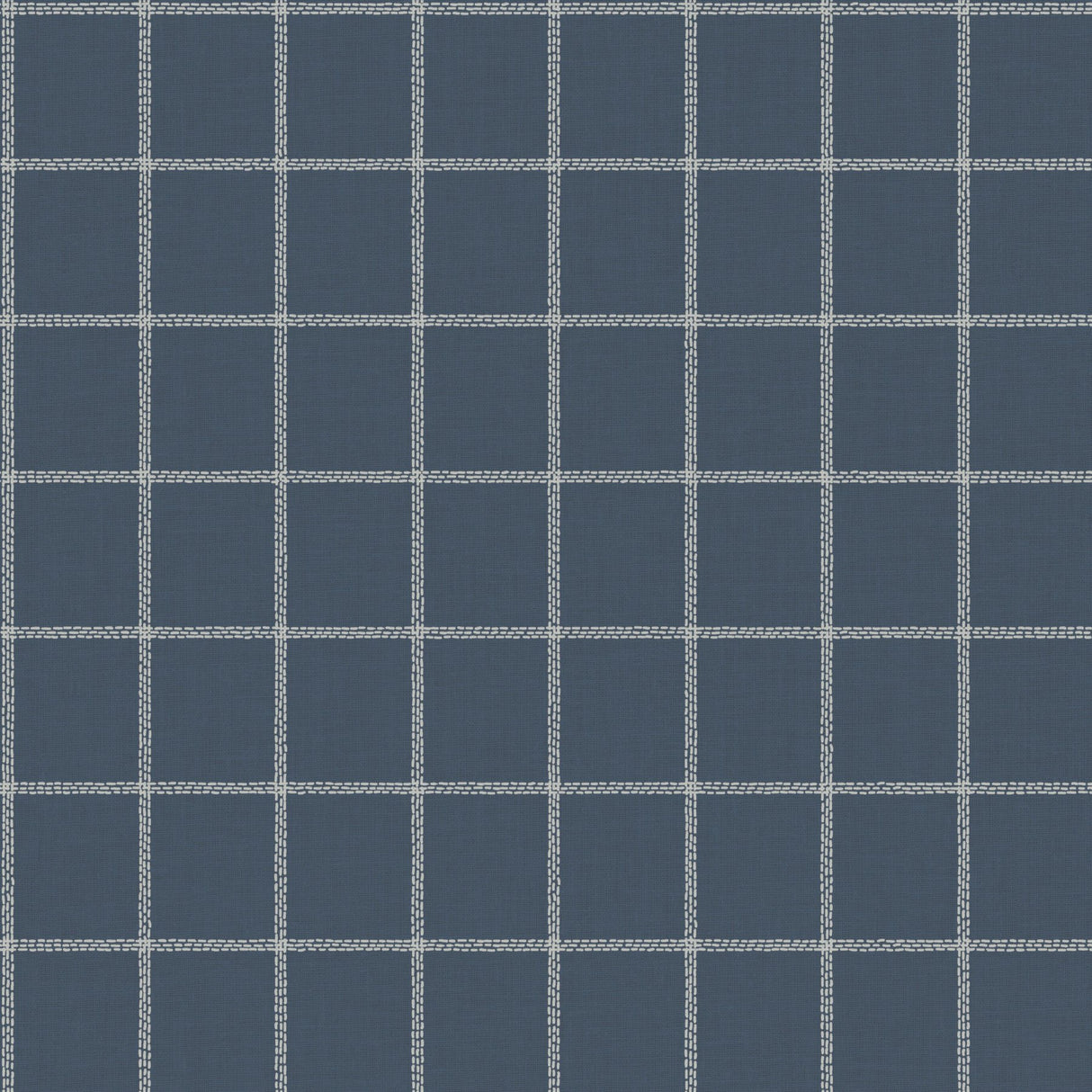 Sunday Best Blue Wallpaper with Linen-Look Check Plaid - York MK1176
