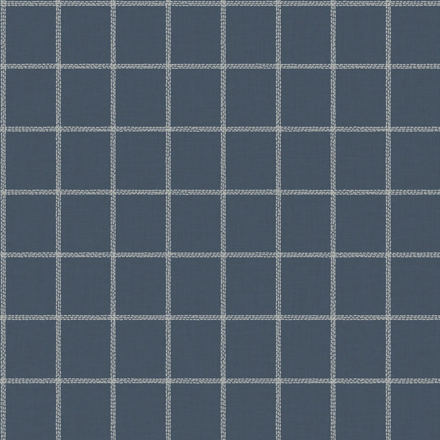 Sunday Best Blue Wallpaper with Linen-Look Check Plaid - York MK1176