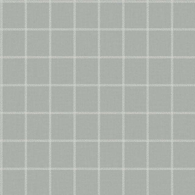 Sunday Best Grey Plaid Wallpaper with Linen-Look Check Pattern - York MK1178