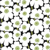 Pieni Unikko Black Peel & Stick Wallpaper with Botanical Floral Pattern - NuWallpaper MKS4494