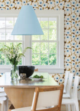 Pieni Unikko Beige Peel & Stick Wallpaper with Botanical Floral Motif - NuWallpaper MKS4495