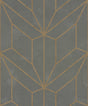 Hammered Diamond Inlay wallpaper in Grey & Wood by York Wallcoverings, geometric pattern MM1710