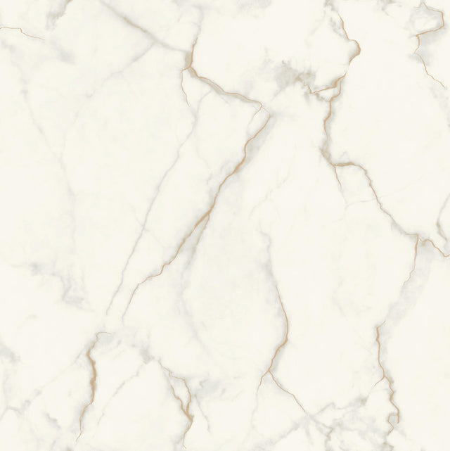 Gilded Marble Grey & Gold Wallpaper with Faux Marble Veining - York MM1757
