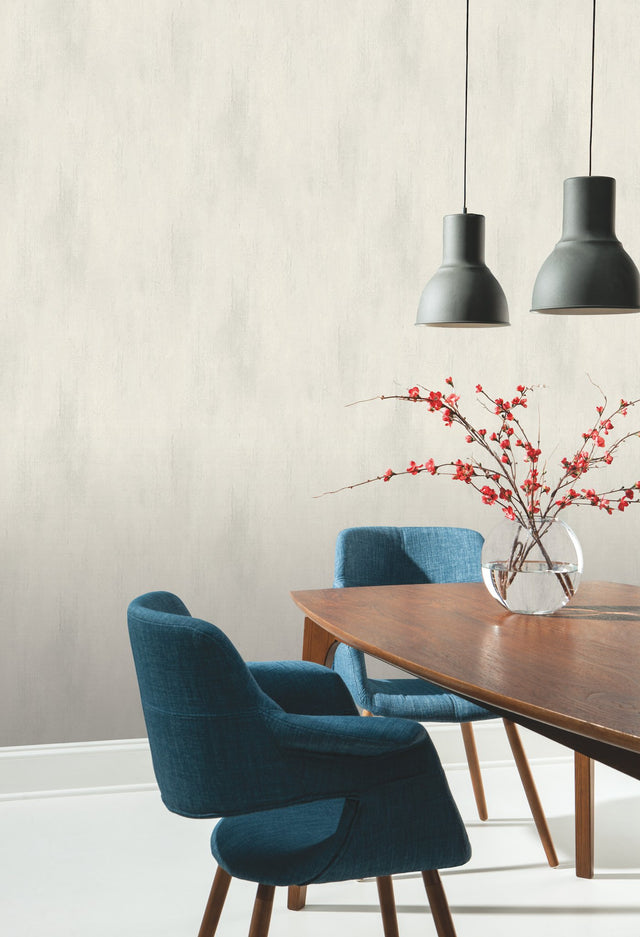 Stucco Finish White Wallpaper with Textured Stucco Motif - York MM1775