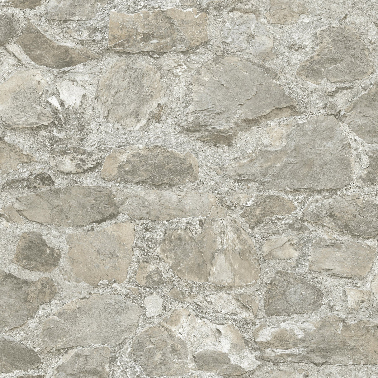Field Stone Taupe Wallpaper with Rustic Stone Motif - York MN1801