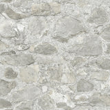 Field Stone Grey Wallpaper with Rustic Stone Motif - York MN1802