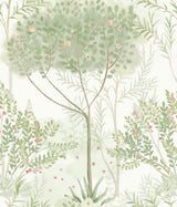 Orchard White & Green Botanical Prepasted Sure Strip Wallpaper - York MN1822