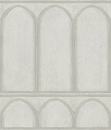 Arches Grey & Pearl Wallpaper with Mediterranean Arch Motif - York MN1832