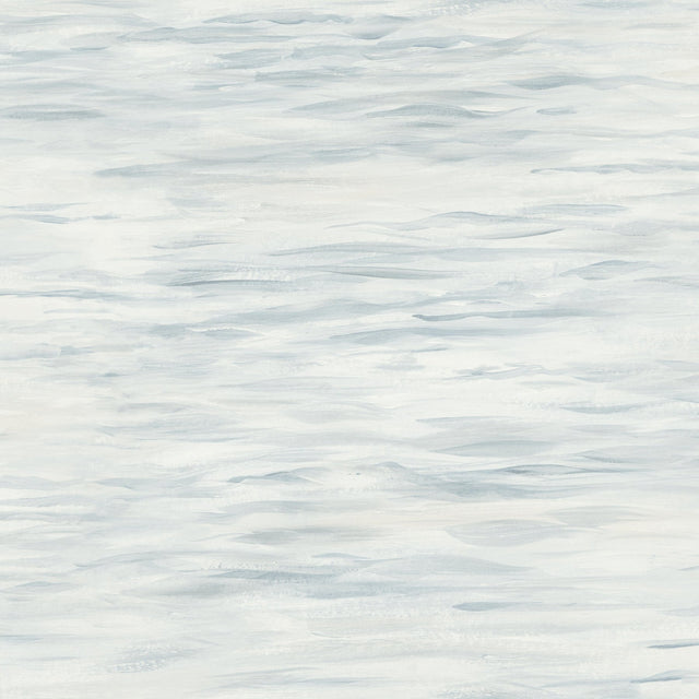 Ripples Grey Wallpaper with Textured Watercolor Wave Motif - York MN1860