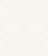 Beachcomber Off White Wallpaper with Botanical Fan Motif - York MN1873