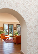 Quartet Off White & Tan Wallpaper with Mediterranean Bohemian Quatrefoil Medallion Pattern - York MN1892