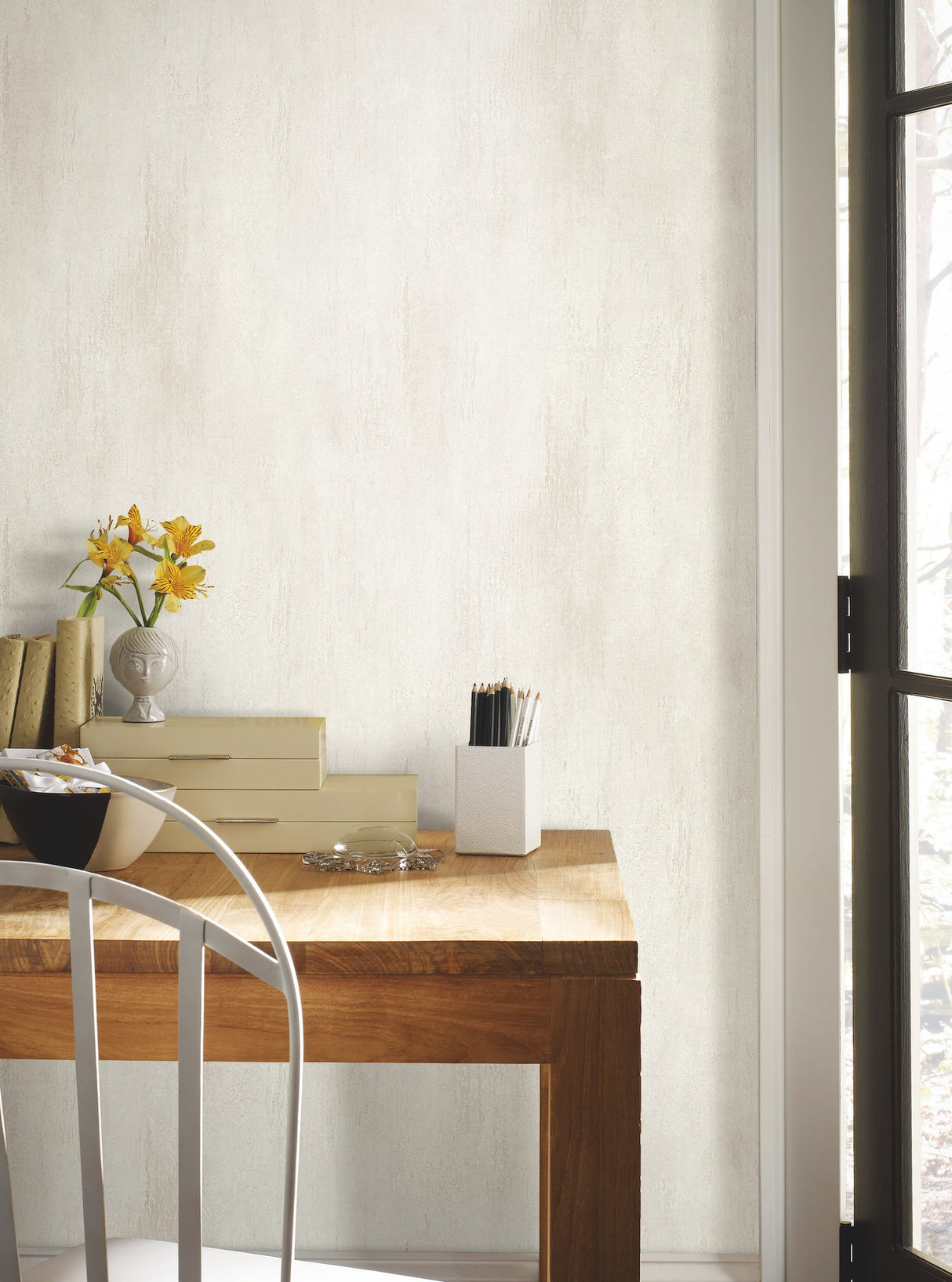 Stucco Finish Tan Non Woven Wallpaper with Mediterranean Plaster Texture - York MN1900