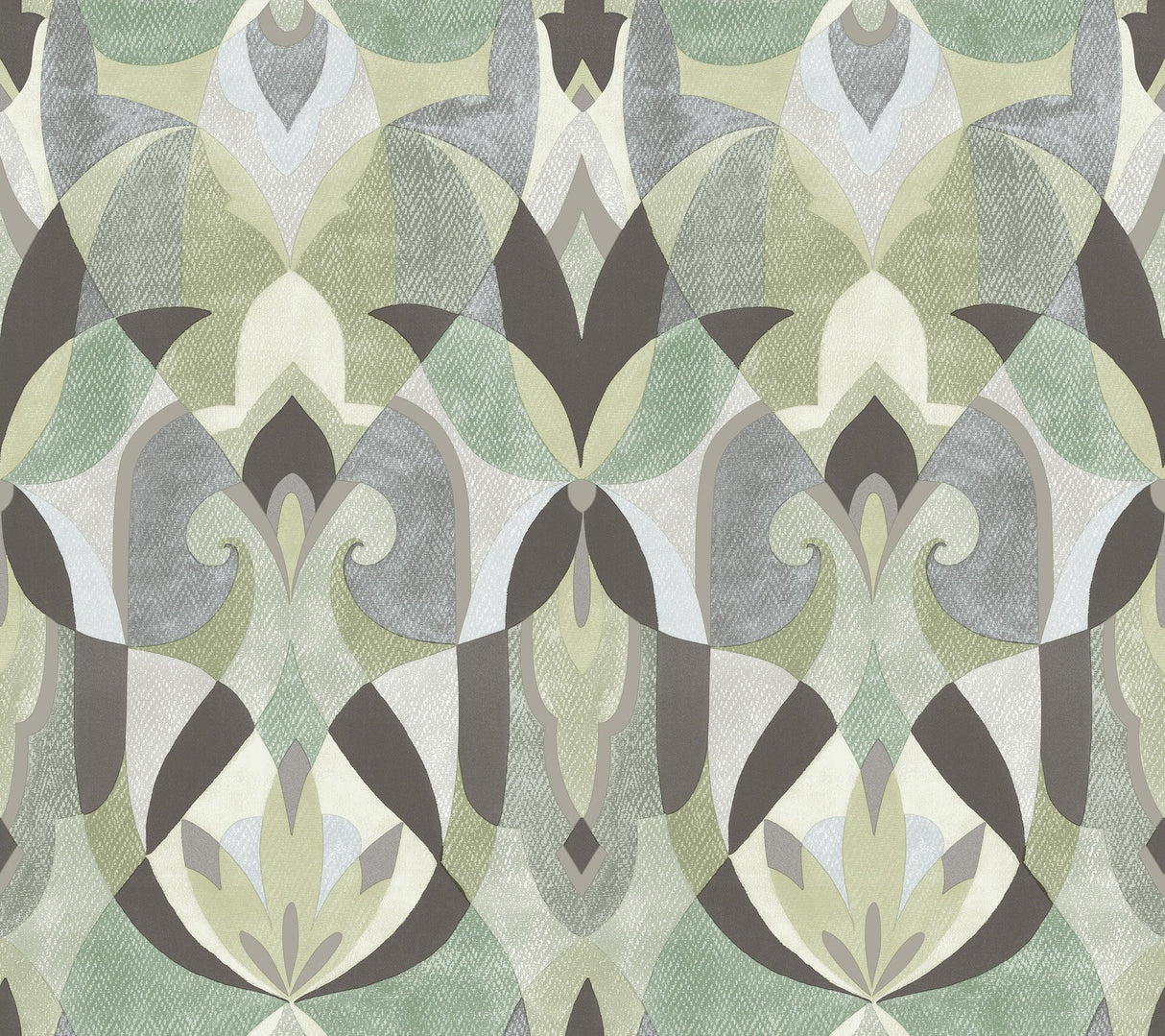Malta Green Wallpaper with Geometric Mediterranean Motif - York MN1922