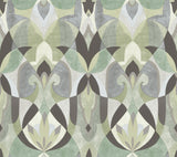 Malta Green Wallpaper with Geometric Mediterranean Motif - York MN1922