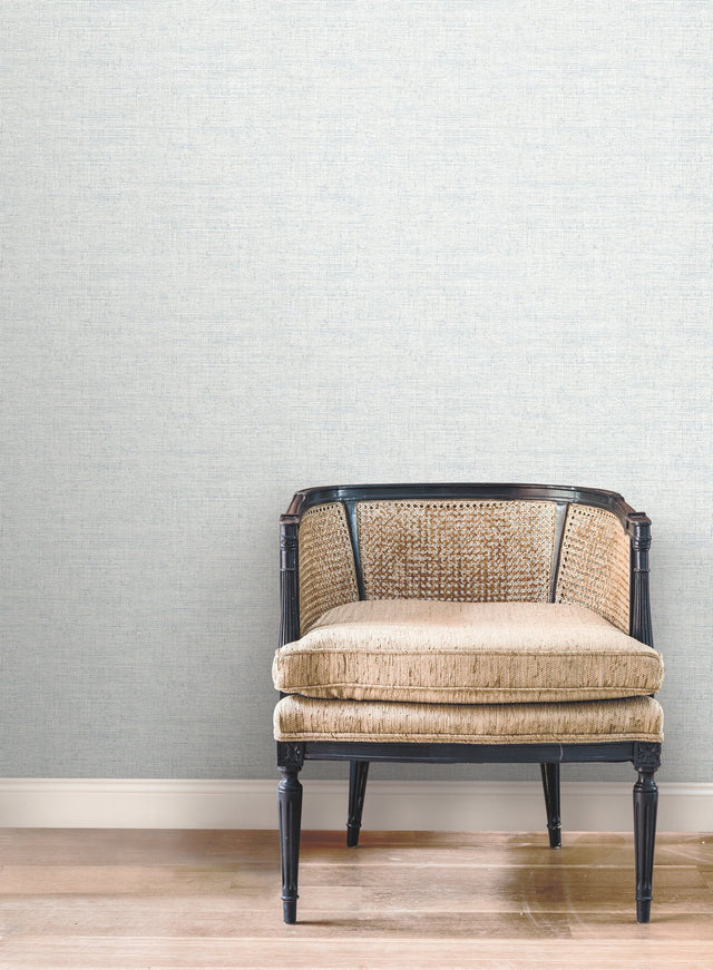 Papyrus Weave Blue Textured Prepasted Wallpaper - York MN1931