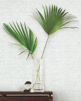 Papyrus Weave Blue Textured Prepasted Wallpaper - York MN1931
