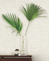 Papyrus Weave White Wallpaper with Textured Papyrus-Look Prepasted Sure Strip - York MN1932