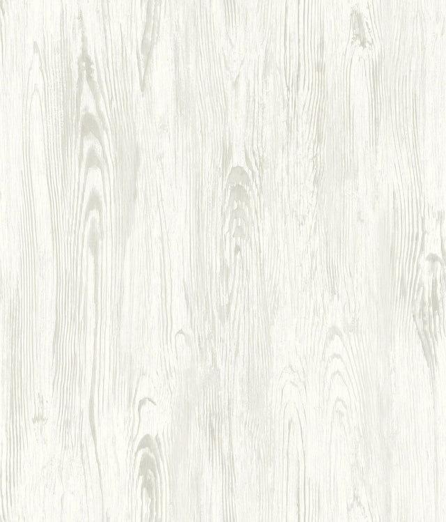 Rusticano White Woodgrain Prepasted Wallpaper - York MN1950