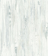 Rusticano White & Blue Woodgrain Prepasted Wallpaper - York MN1952