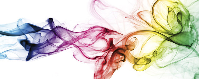 Warm Smoke Multicolor Wall Mural with Abstract Rainbow Ink Graphic - Brewster MP-2-0289