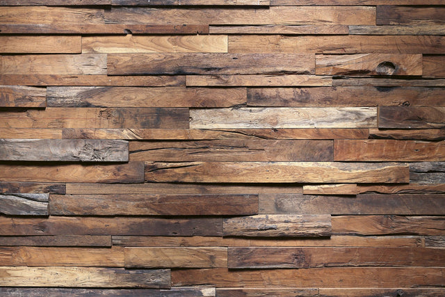Wooden Wall Brown Faux Wood Plank Feature Wall Mural - Dimex MS-5-0158